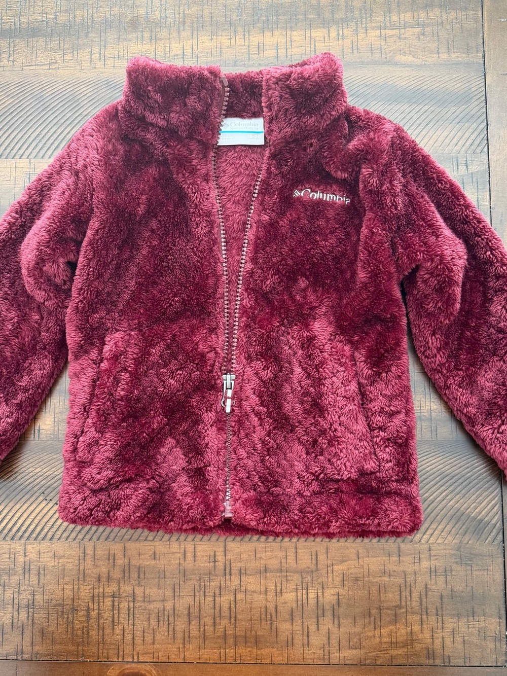 Columbia Toddler Plush Full-Zip Jacket - Burgundy 18/24 Months